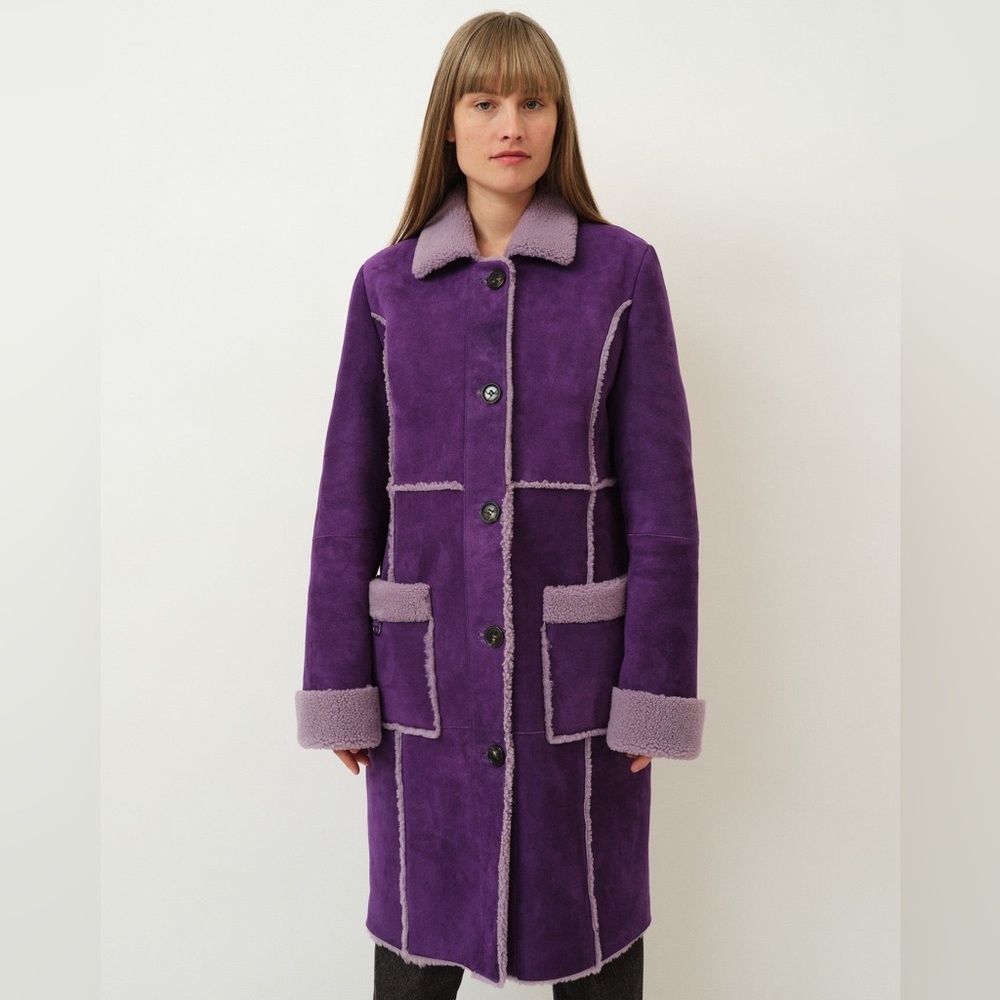 Saks Potts Emma Coat Purple Large Open